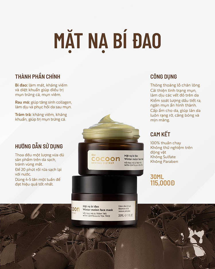 mặt nạ bí đao cocoon